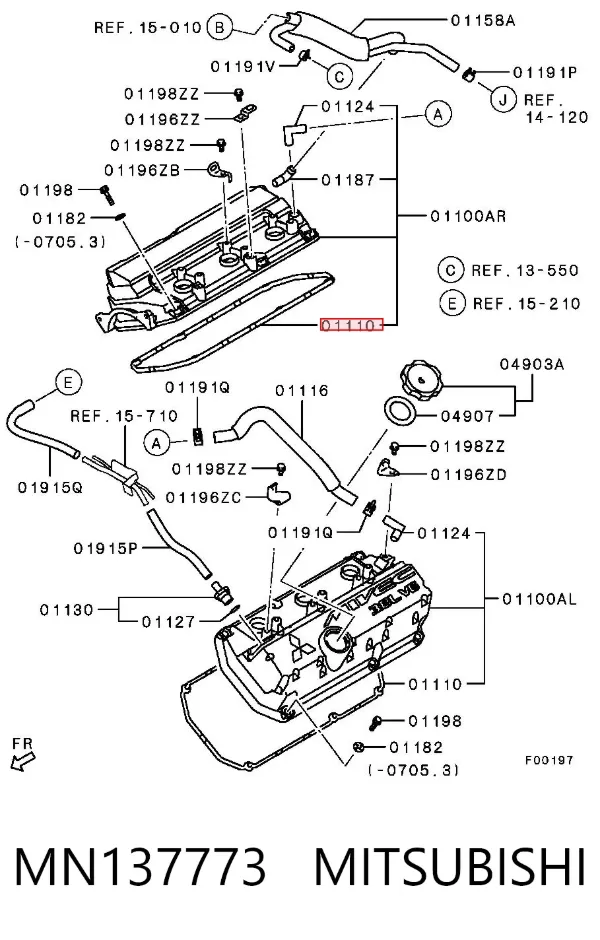 Junta tapa de balancines MN137773 Mitsubishi