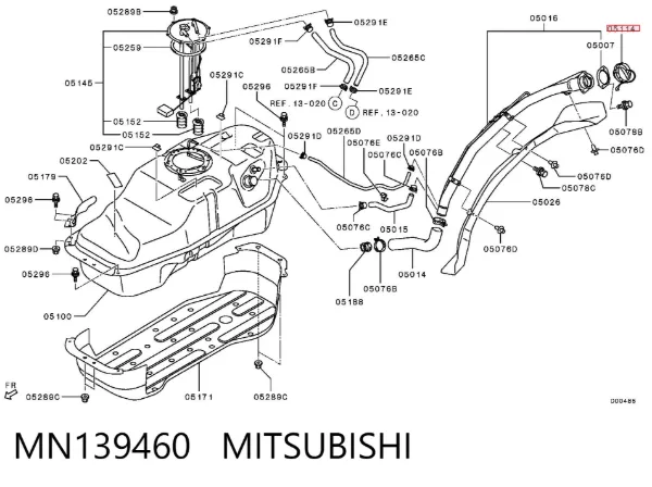 Tapa de depósito de combustible Mitsubishi Pajero IV LONG