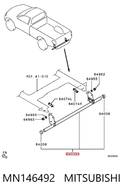 Protector de parachoques trasero MITSUBISHI MN146492