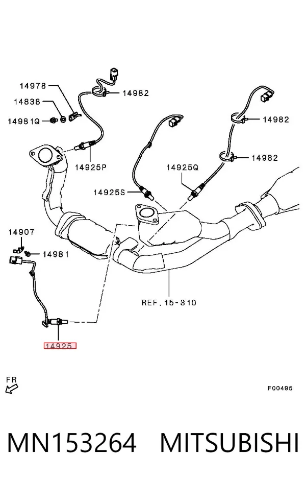Sonda lambda MN153264 Mitsubishi