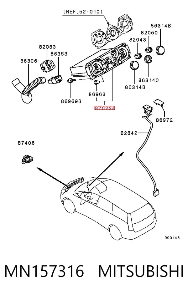 Unidad de control aire acondicionado Mitsubishi Grandis NAW