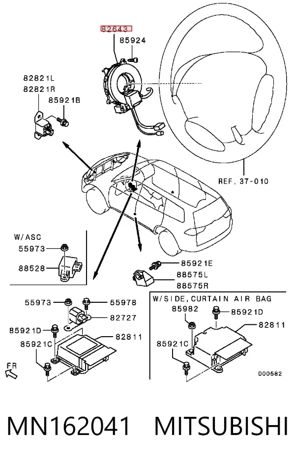 Anillo AIRBAG MN162041 Mitsubishi