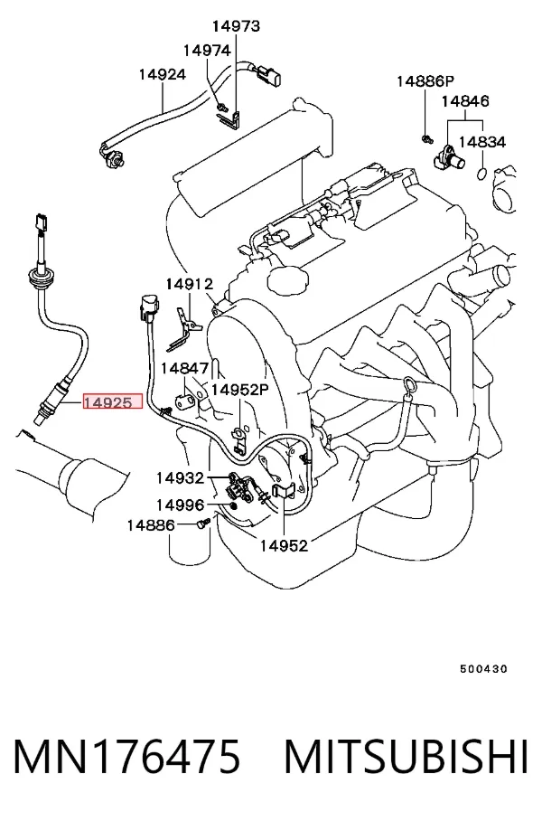 Sonda lambda MN176475 Mitsubishi