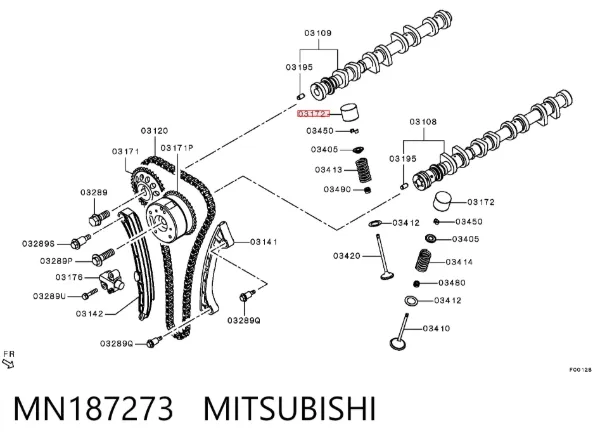 Taqués hidráulicos MN187273 Mitsubishi