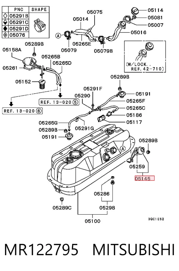 Aforador MR122795 Mitsubishi