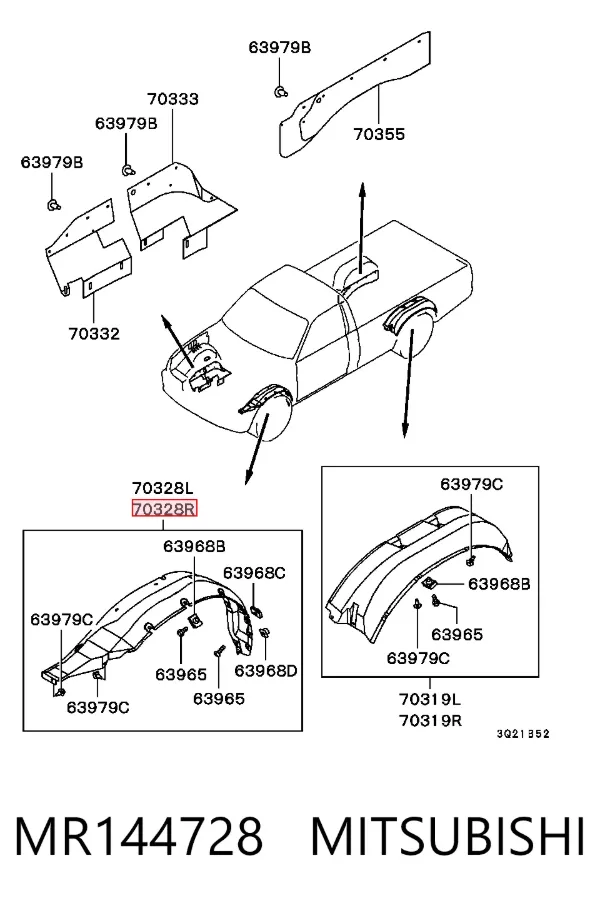 Paso rueda MR144728 Mitsubishi