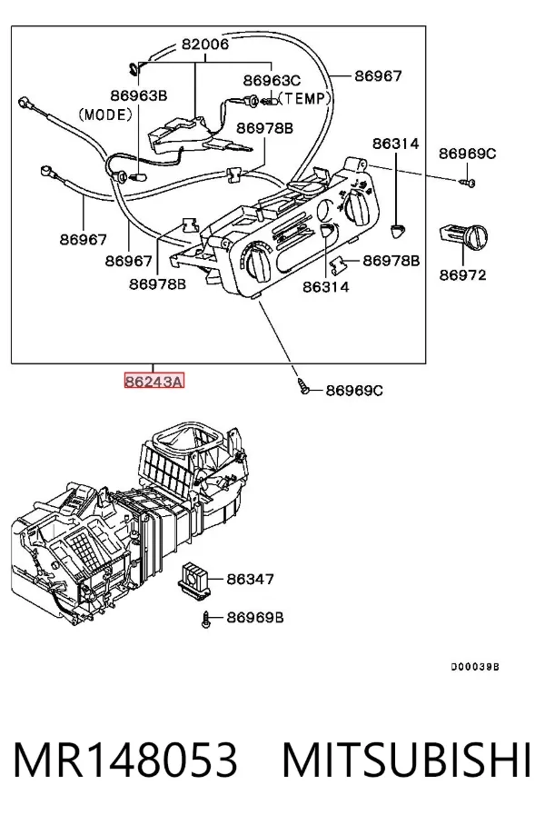 Unidad de control aire acondicionado Mitsubishi L 200 III