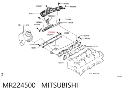 Tuerca del colector de escape MITSUBISHI MR224500
