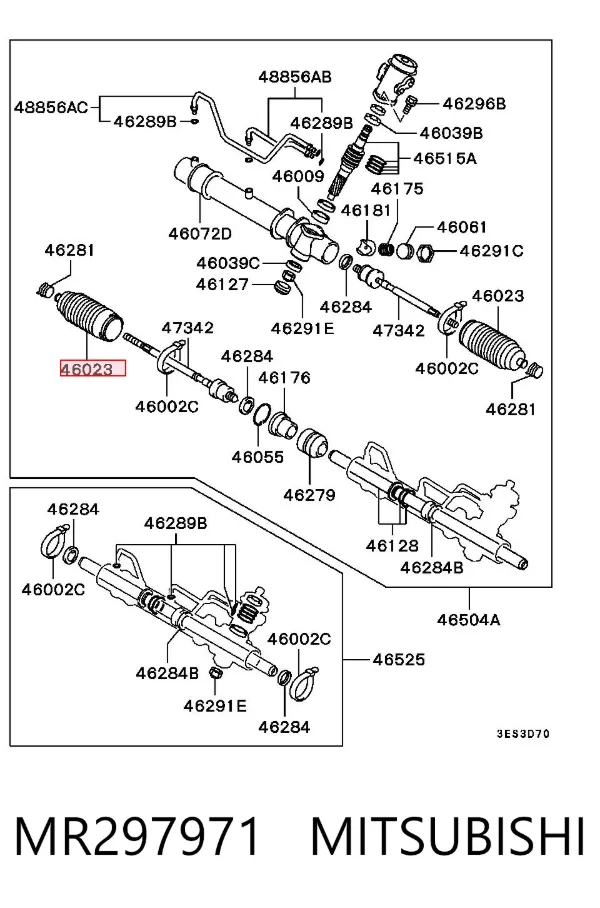 Fuelle dirección MR297971 Mitsubishi