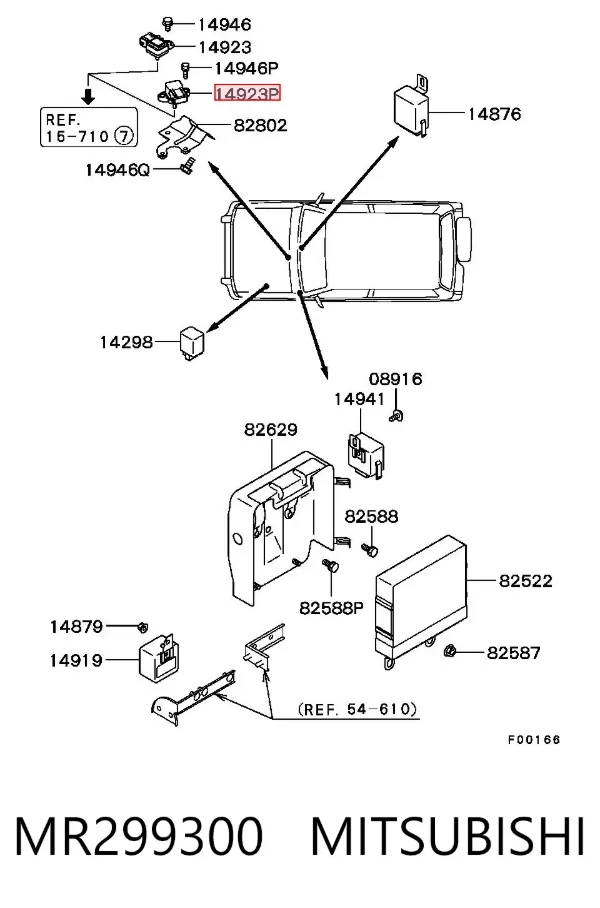 Sensor de presión del colector de admisión MR299300 Mitsubishi