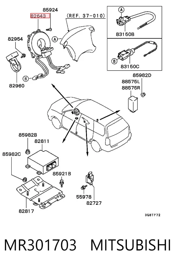 Anillo AIRBAG MR301703 Mitsubishi