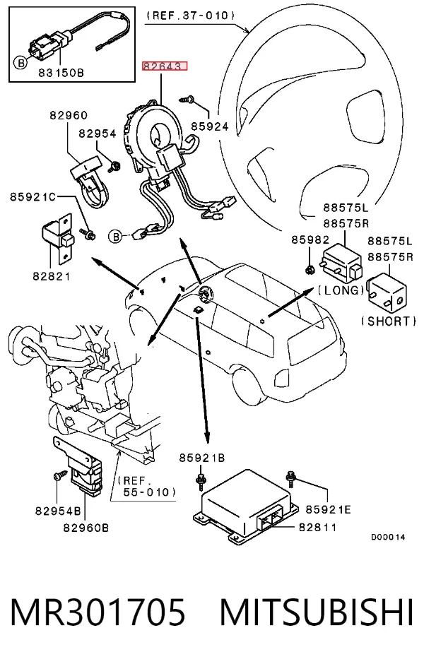 Anillo AIRBAG MR301705 Mitsubishi