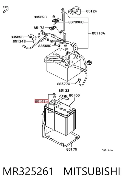 Soporte de batería MITSUBISHI MR325261