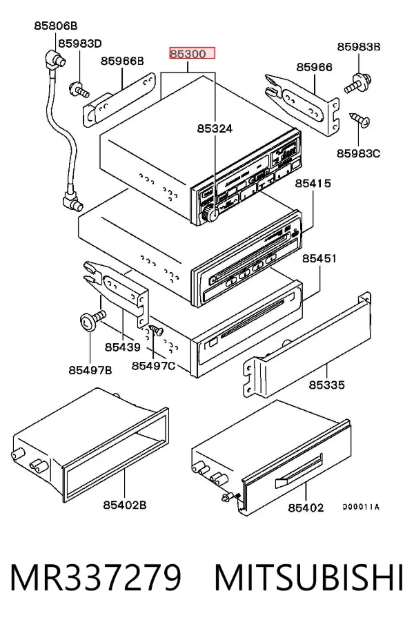 Radio MR337279 Mitsubishi