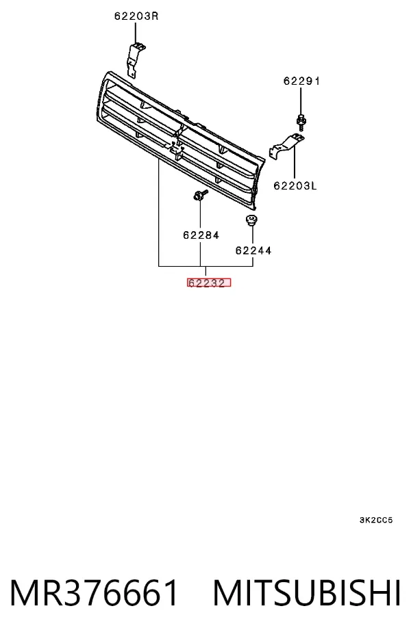 Parrilla MR376661 Mitsubishi