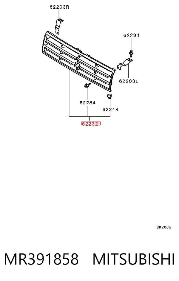 Parrilla MR391858 Mitsubishi