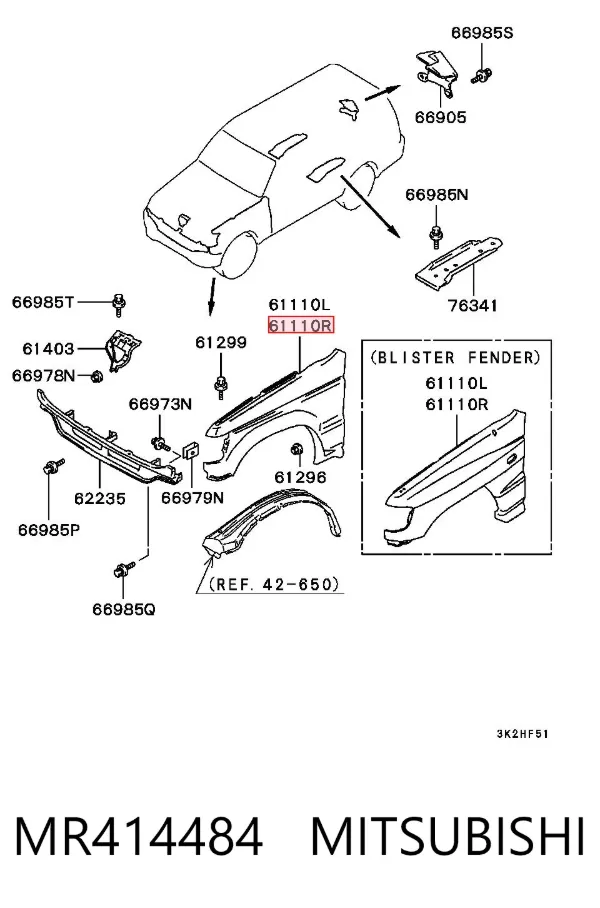 Aleta MR414484 Mitsubishi