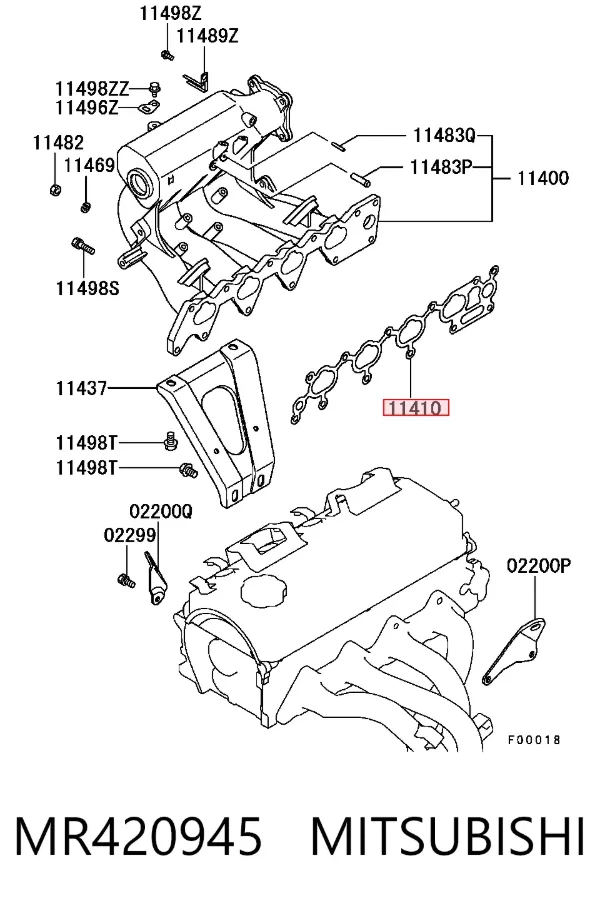 Junta de colector de admisión Chery Tiggo T11
