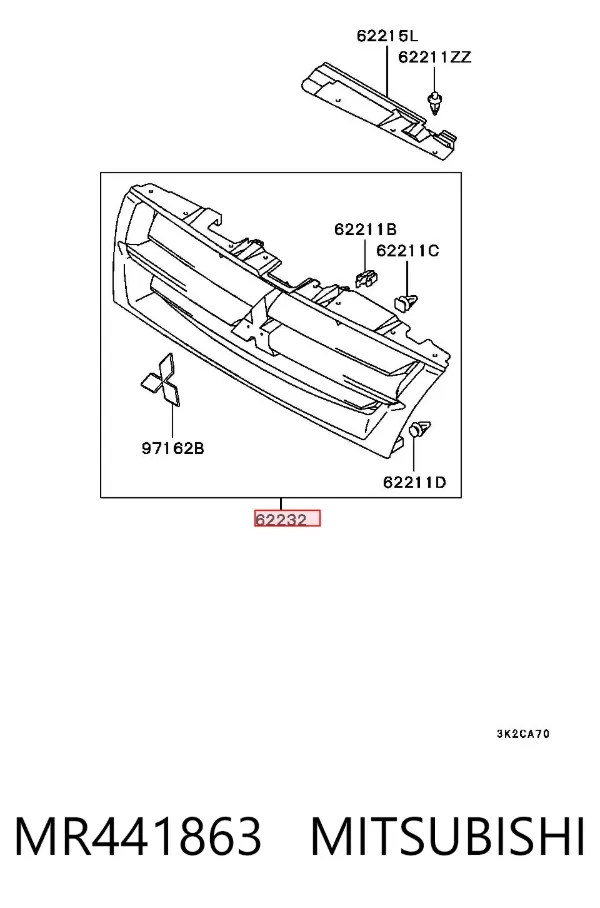Parrilla MR441863 Mitsubishi