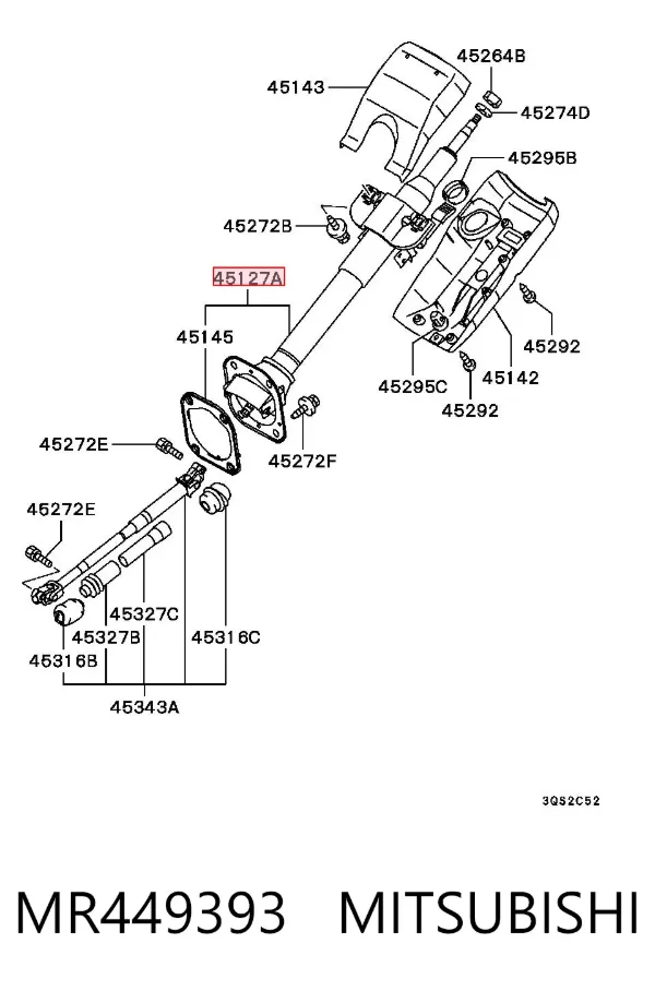 Columna dirección Mitsubishi L 200 III