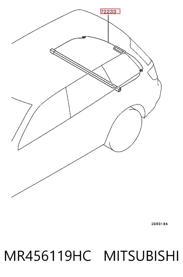 Cortina del compartimento de equipaje MR456119HC Mitsubishi