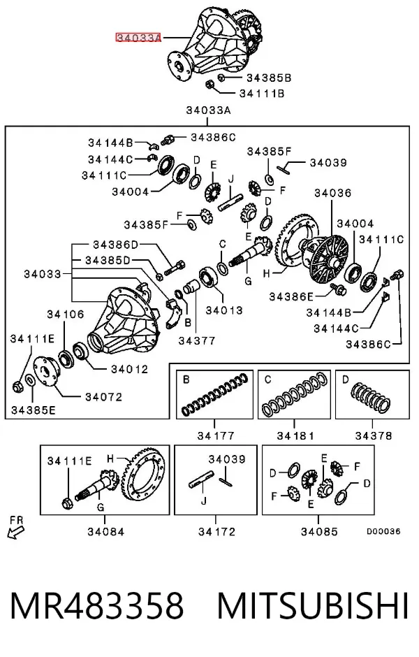 Grupo trasero MR483358 Mitsubishi