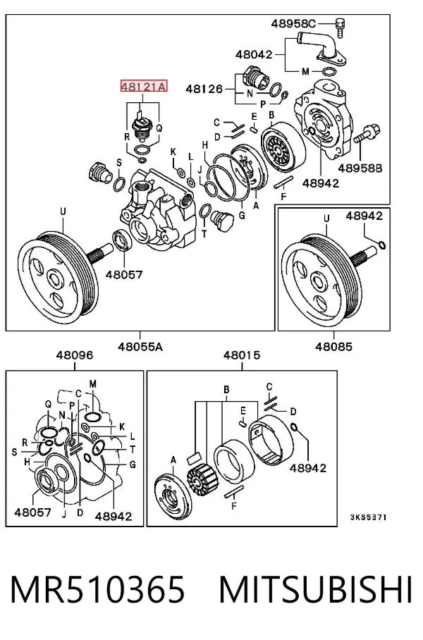Sensor de la bomba de dirección asistida MR510365 Mitsubishi