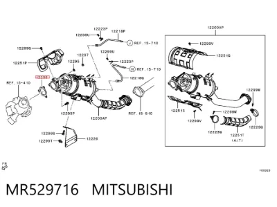 Junta del catalizador MITSUBISHI MR529716