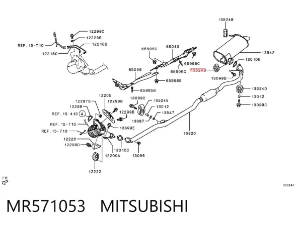 Soporte escape MR571053 Mitsubishi