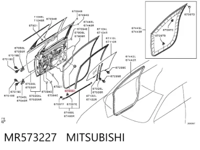 Tope de puerta MITSUBISHI MR573227