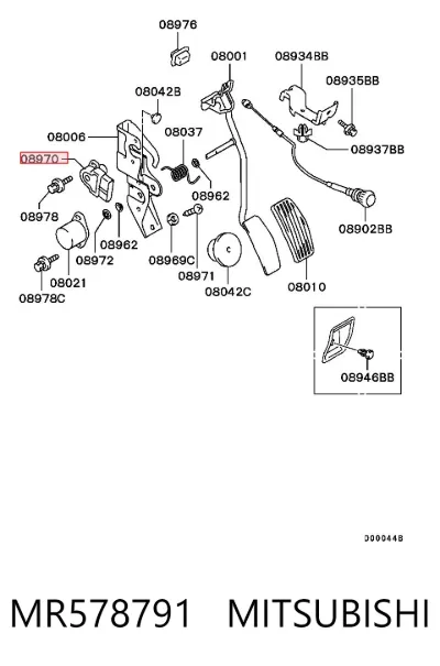 Sensor de posición del pedal del acelerador MITSUBISHI MR578791