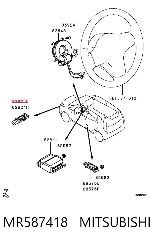 Sensor de airbag delantero MR587418 Mitsubishi