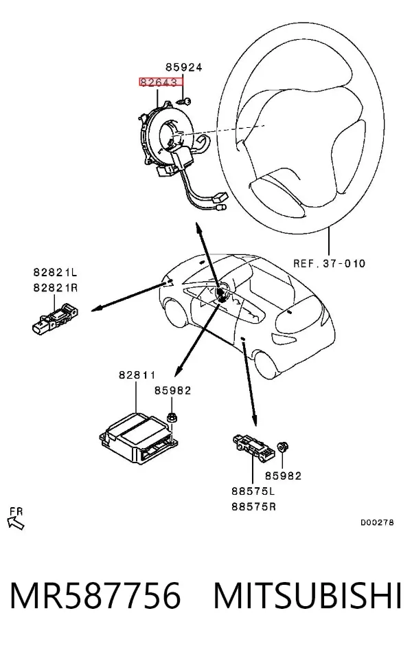 Anillo AIRBAG MR587756 Mitsubishi