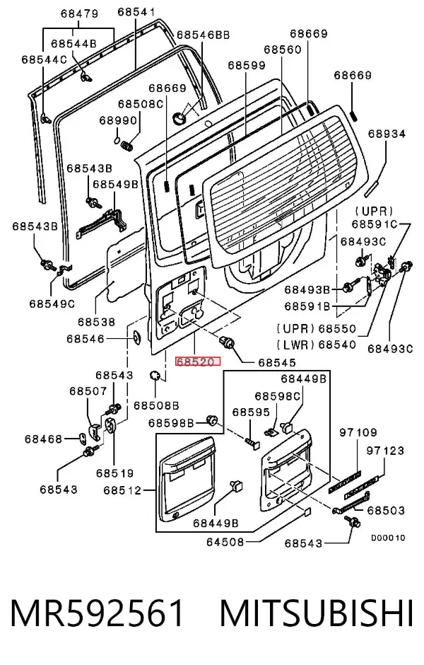 Puerta trasera Mitsubishi Pajero III