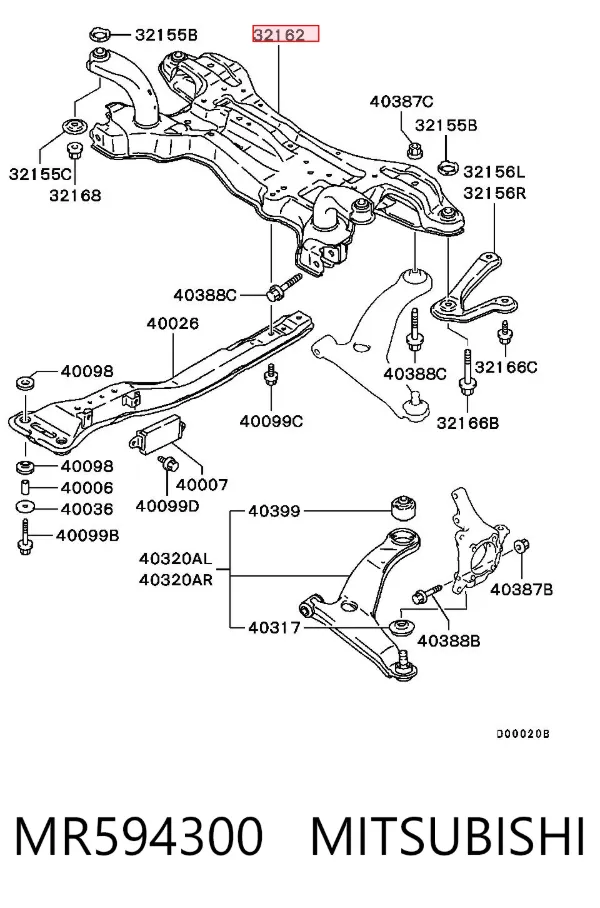 Puente delantero Mitsubishi Grandis NAW