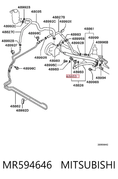Sensor de presión de aceite de dirección asistida MITSUBISHI MR594646
