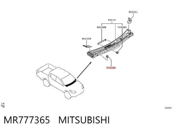 Parabrisas MR777365 Mitsubishi