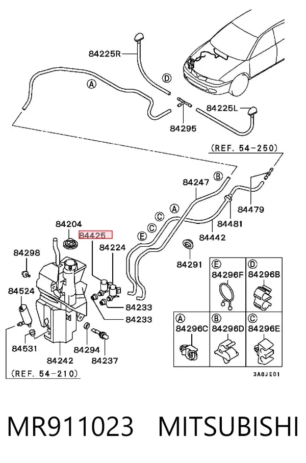 Motor limpiaparabrisas MR911023 Mitsubishi
