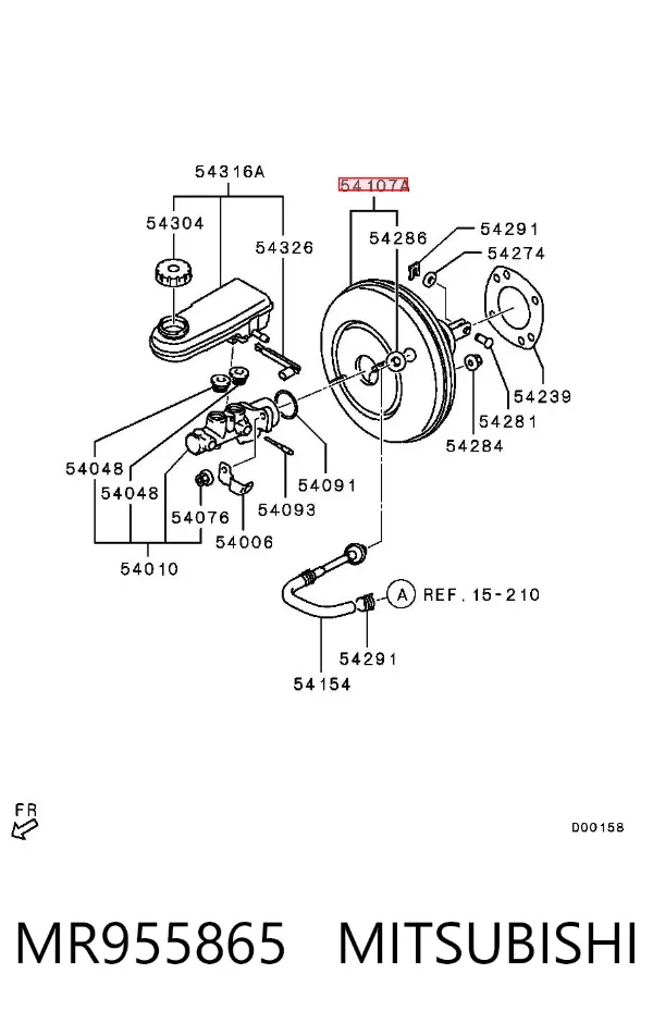 Servofreno MR955865 Mitsubishi