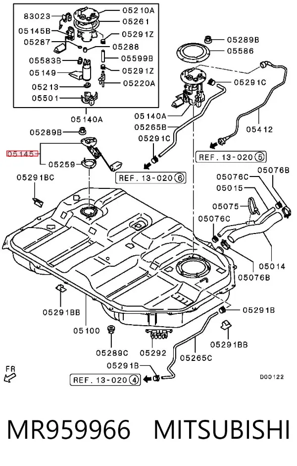 Aforador Mitsubishi Grandis NAW