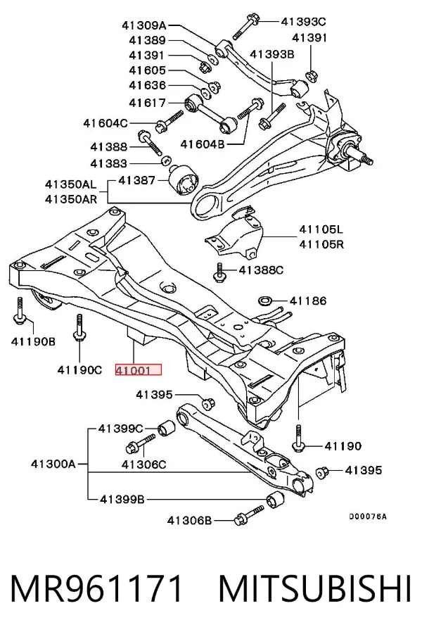 Puente trasero MR961171 Mitsubishi