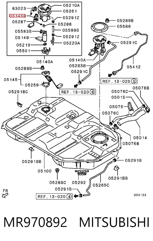 Aforador MR970892 Mitsubishi
