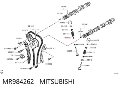 Retén de válvula (admisión/escape) MITSUBISHI MR984262