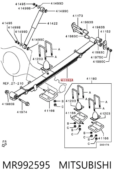 Ballesta trasera MITSUBISHI MR992595
