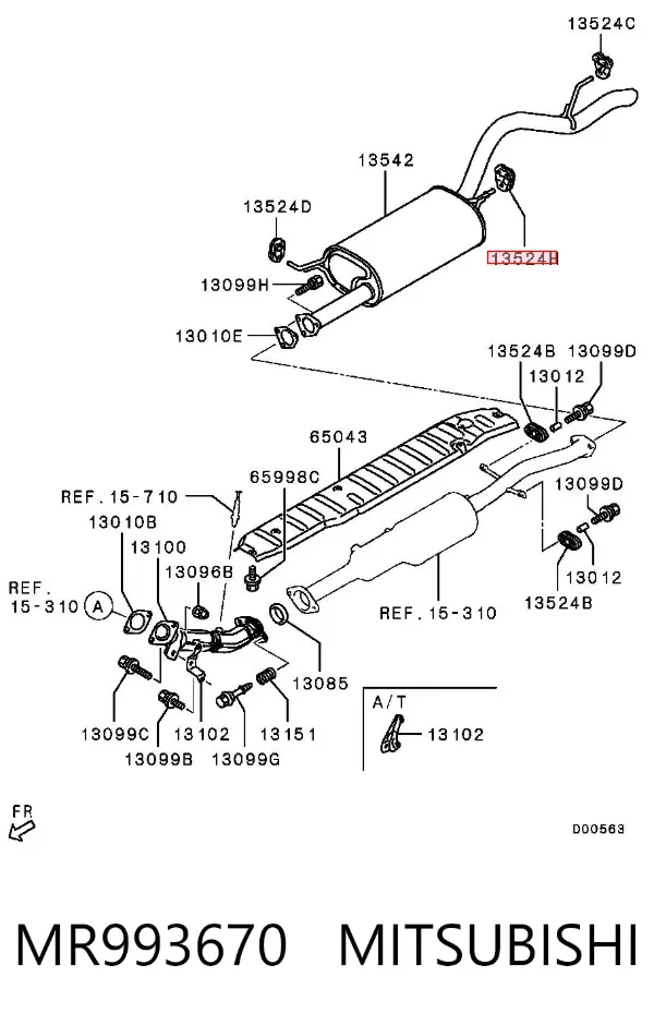 Soporte escape Mitsubishi L 200 IV