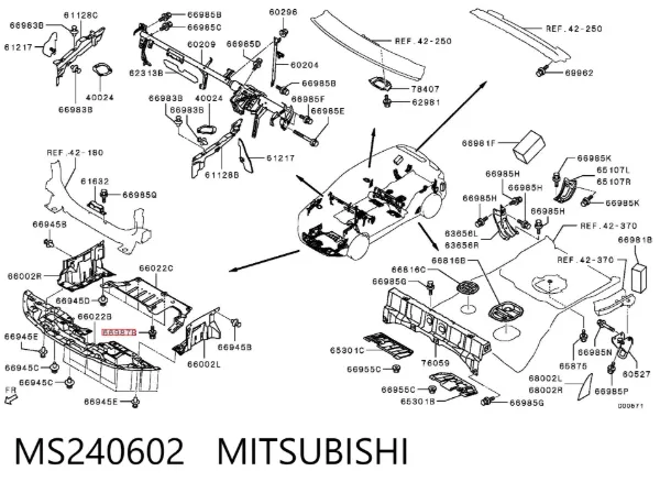 Tornillo (tuerca) de sujeción MS240602 Mitsubishi