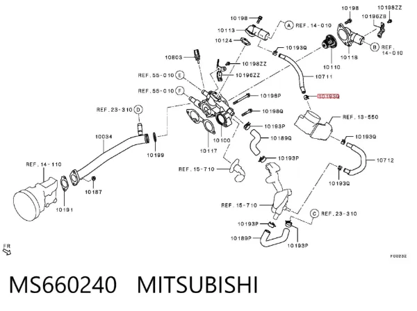 Abrazadera de resorte MS660240 Mitsubishi