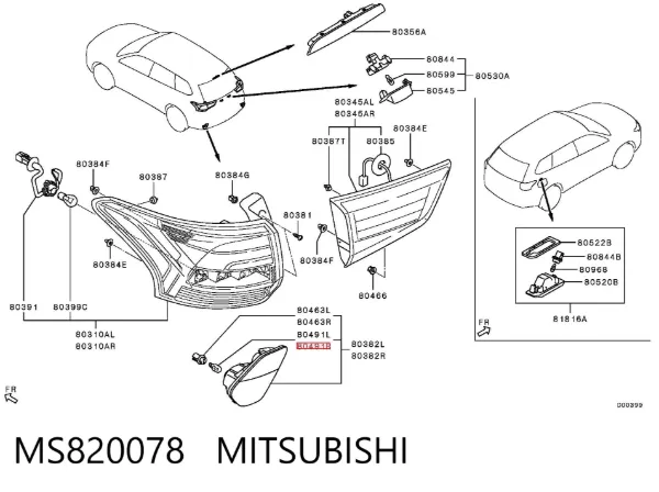Bombilla MS820078 Mitsubishi
