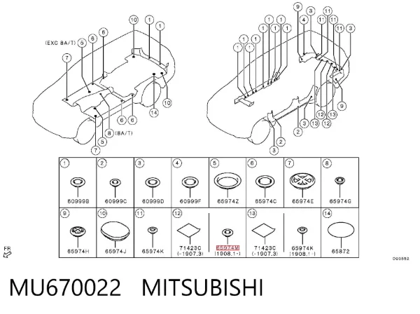  MU670022 Mitsubishi