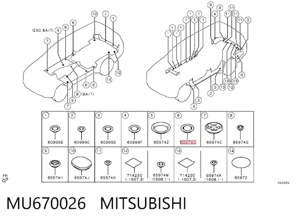  MU670026 Mitsubishi
